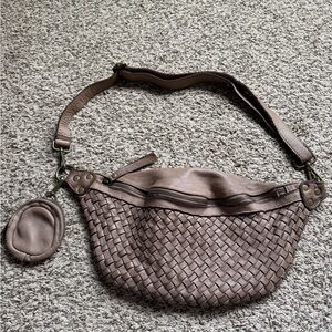 Woven Leather Sling bag